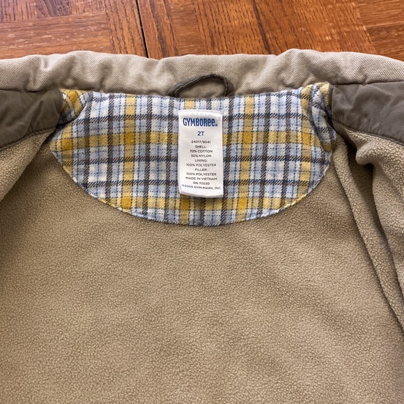 Gymboree Quilted Puffer Jacket in Olive and Beige - Picture 10 of 15